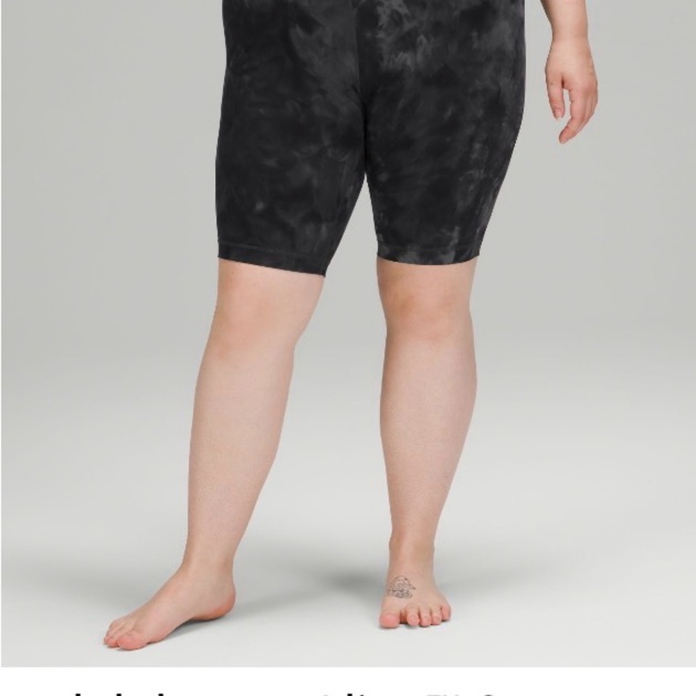lululemon athletica Black Patterned Bike Shorts
